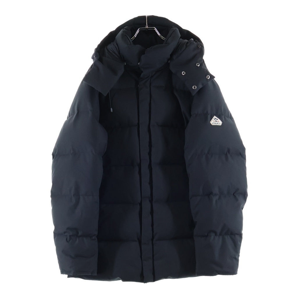 PYRENEX(ピレネックス) BELFORT ベルフォール ワッペンロゴ フード付き ダウンジャケット ダウンパーカー ブラック HMM018