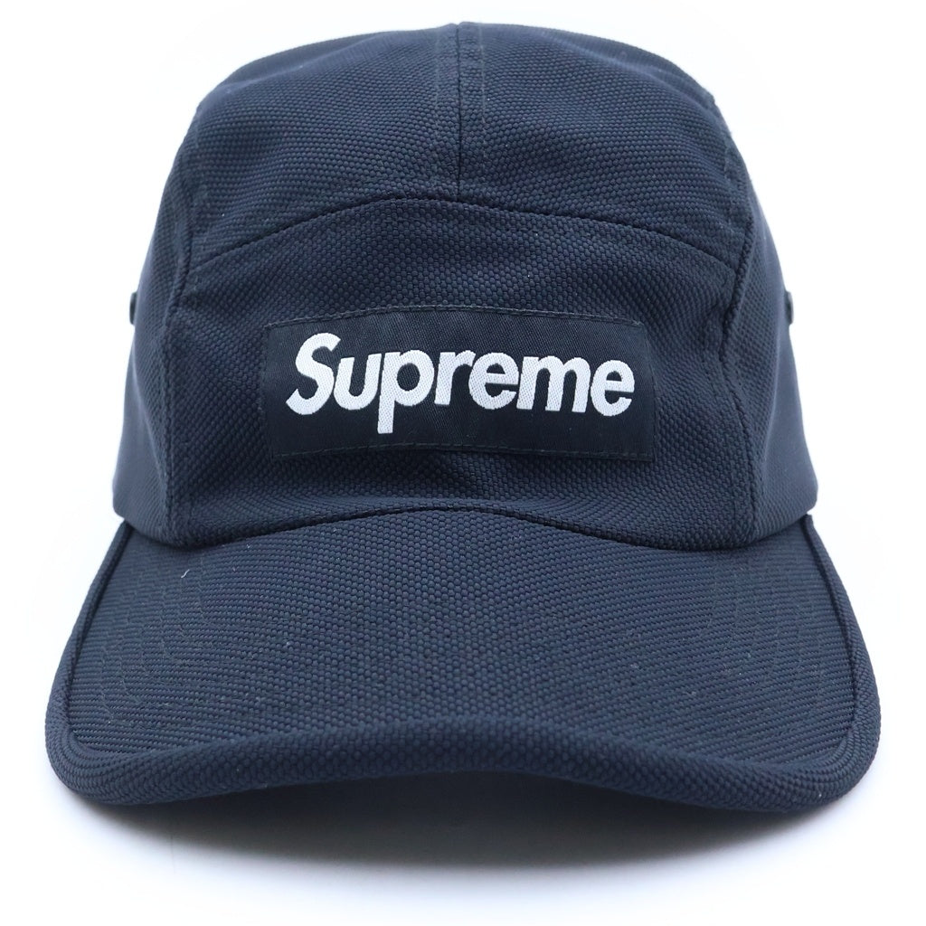 SUPREME(シュプリーム) 19AW Ballistic Nylon Camp Cap バリスティック ナイロン キャンプキャップ フロントロゴ 帽子 ブラック