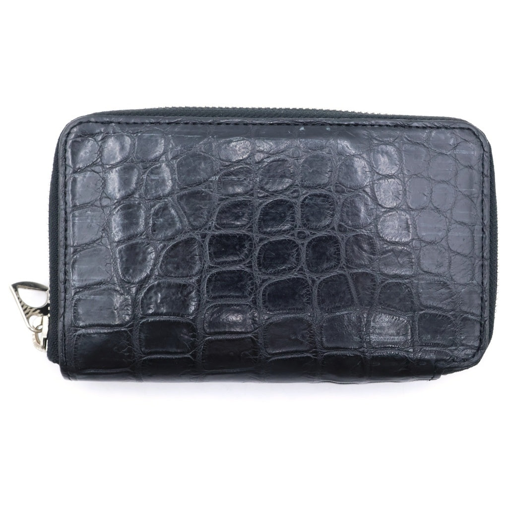NO BRAND(ノーブランド) ITTI イッチ CRISTY SMART MID WLT.5 / BRIDLE CROCO クリスティスマートミッドウォレット クロコ ラウンドジップ 財布 ブラック ITTI-WLT-006.5-BRCRC レディース