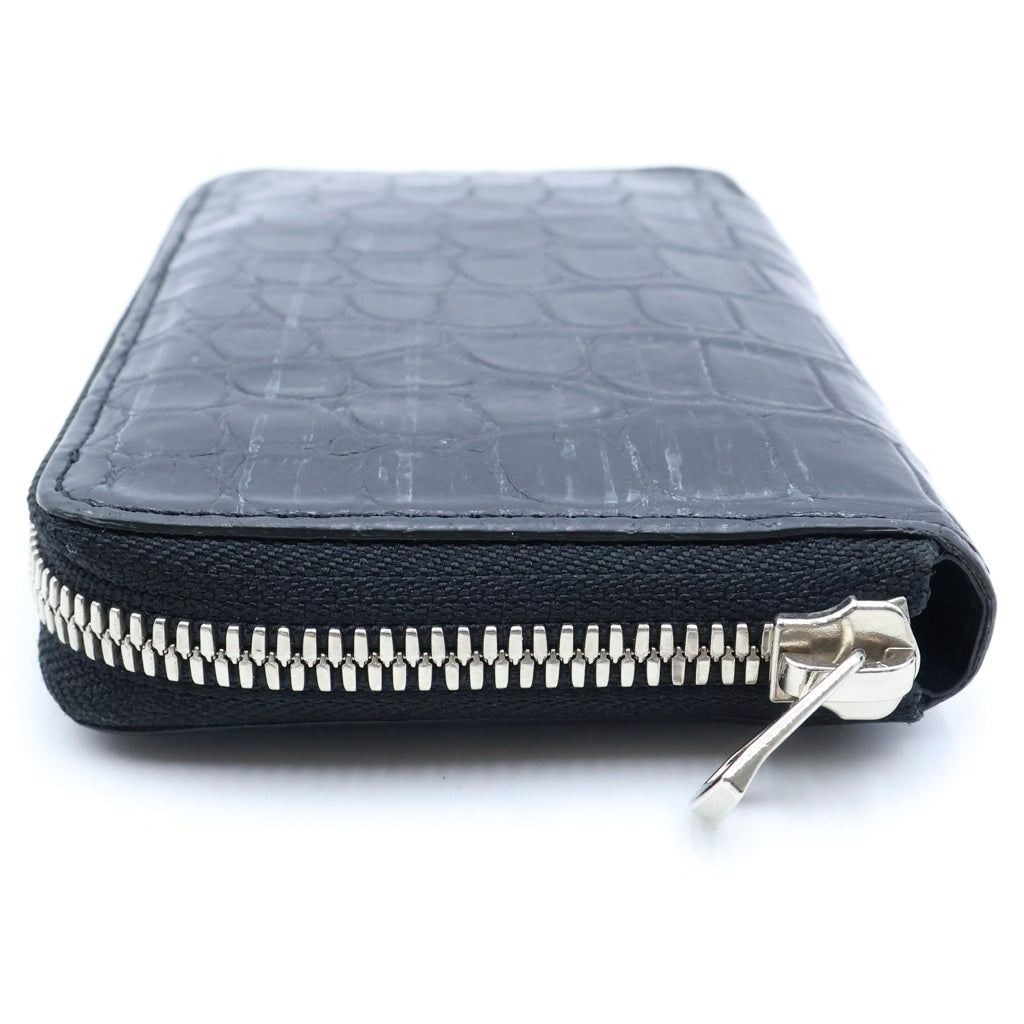 NO BRAND(ノーブランド) ITTI イッチ CRISTY SMART MID WLT.5 / BRIDLE CROCO クリスティスマートミッドウォレット クロコ ラウンドジップ 財布 ブラック ITTI-WLT-006.5-BRCRC レディース