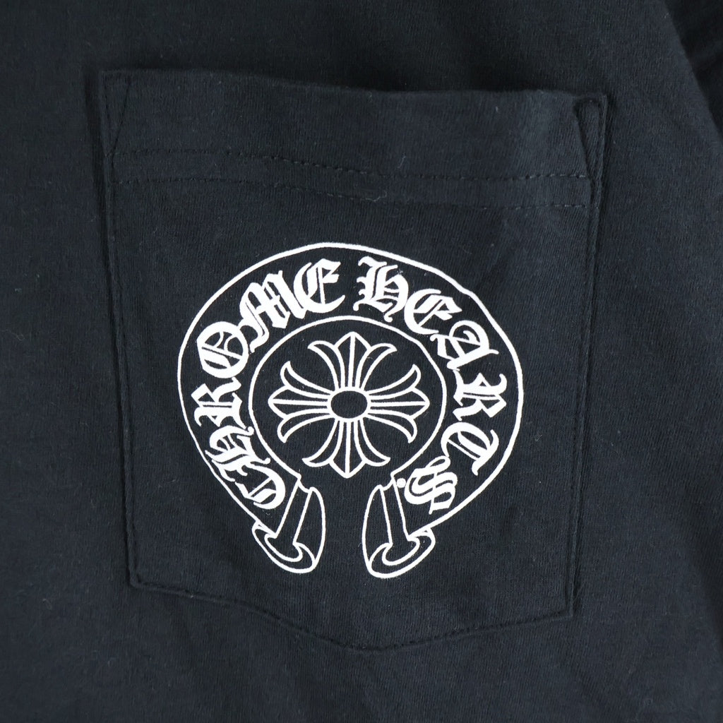 CHROME HEARTS(クロムハーツ) CH T-SHIRT 香港限定 ホースシュープリント 半袖Tシャツ ブラック