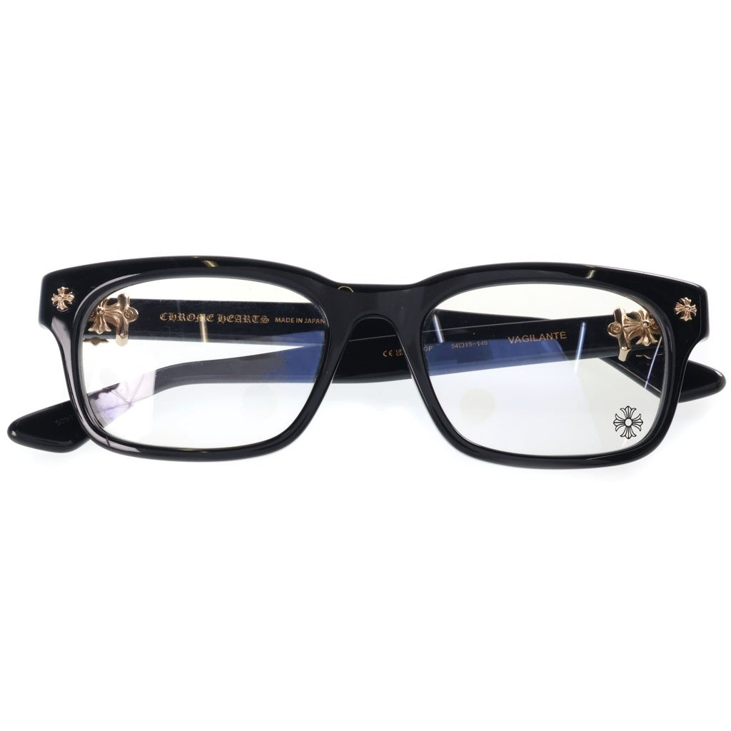 CHROME HEARTS(クロムハーツ) VAGILANTE ヴァジランテ CHプラステンプル ウェリントンサングラス アイウェア 眼鏡 ブラック/ゴールド