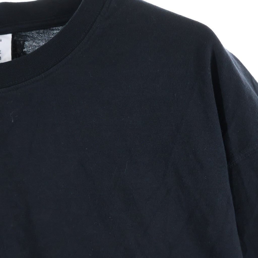 VETEMENTS(ヴェトモン) 20SS バックネック刺繍ロゴ クルーネック半袖Tシャツ ショートスリーブカットソー ブラック UAH20TR602