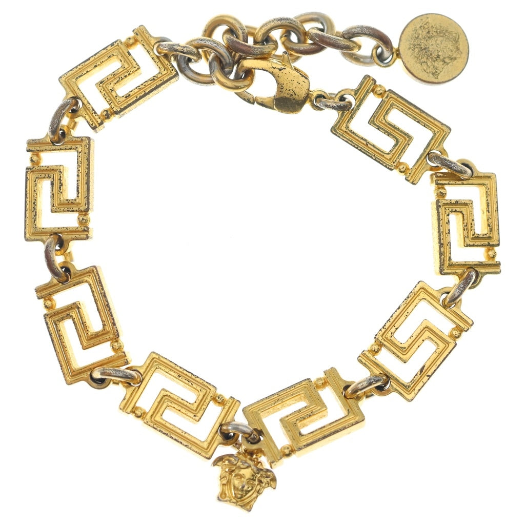 VERSACE(ヴェルサーチ) メデューサ チャーム グレカブレスレット ゴールド レディース