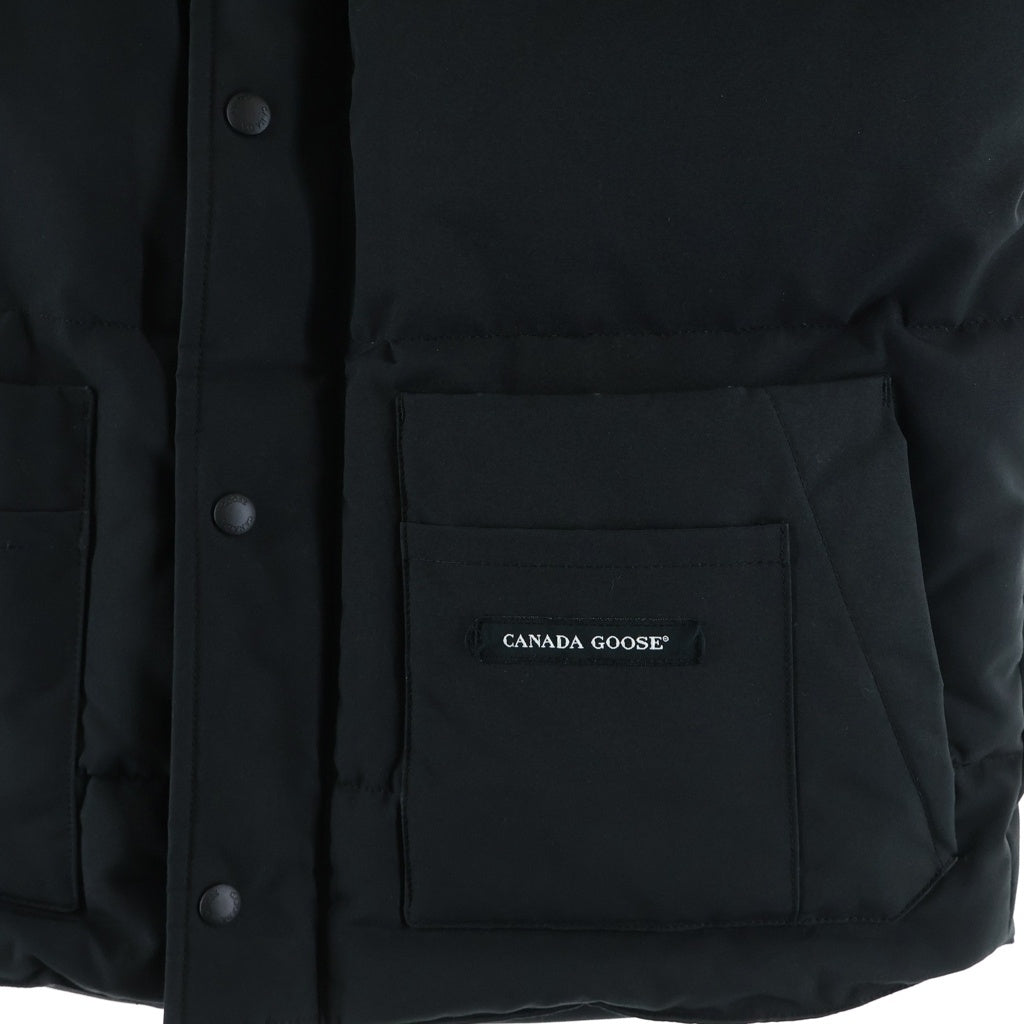 CANADA GOOSE(カナダグース) ダウンベスト ロゴパッチ ポリエステル ジャケット ブラック 4154M