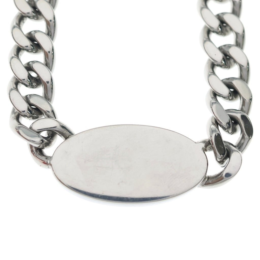 DIESEL(ディーゼル) Dロゴプレート チェーン ネックレス シルバー DX1446040 レディース