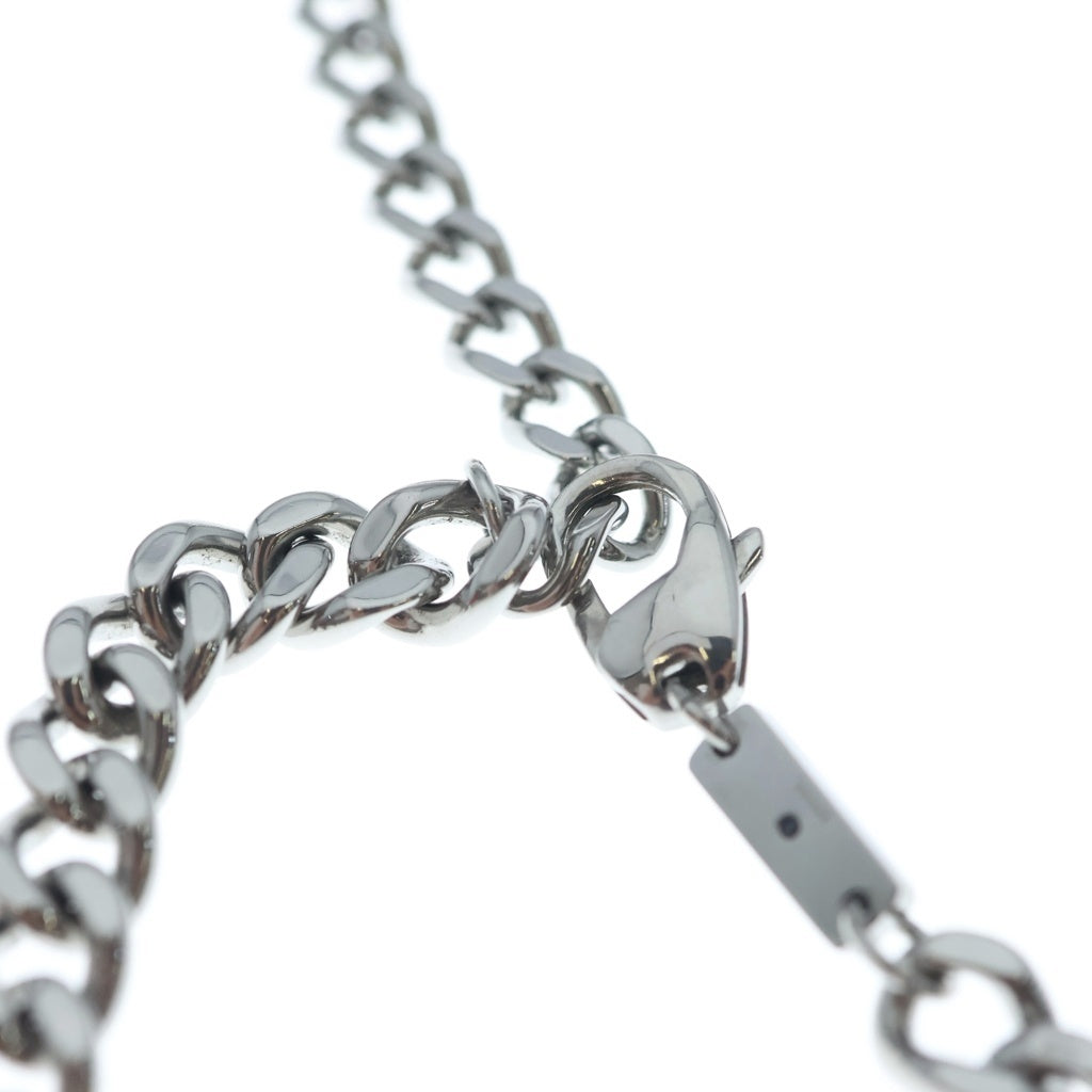 DIESEL(ディーゼル) Dロゴプレート チェーン ネックレス シルバー DX1446040 レディース