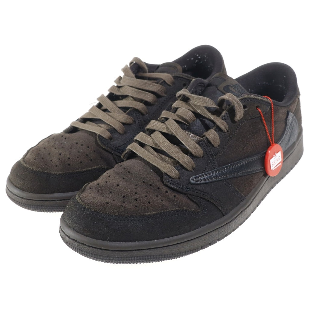 NIKE(ナイキ) ×TRAVIS SCOTT AIR JORDAN 1 LOW OG SP VELVET BROWN トラヴィススコット エアジョーダン1 ベルベットブラウン ローカットスニーカー US8.5/26.5cm DM7866-202