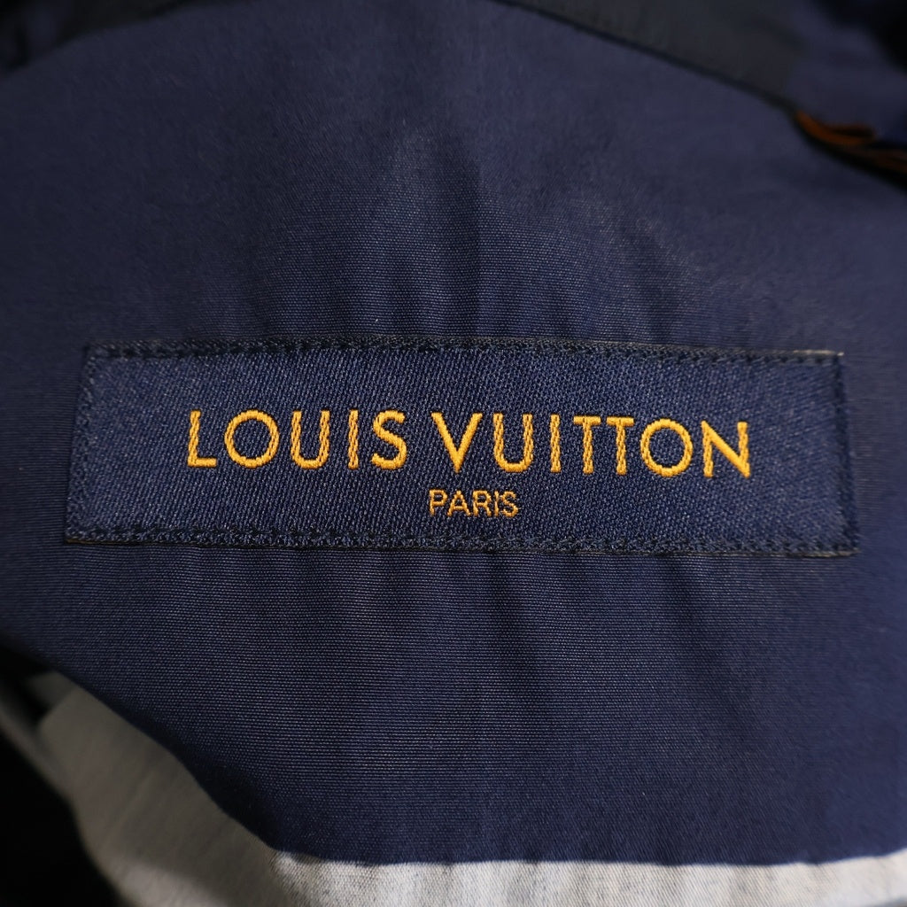 LOUIS VUITTON(ルイヴィトン) 22SS ×NIGO Damier Suit Shirt ×ニゴ ダミエ柄 半袖シャツ ネイビー RM221M JW9 HMS05W