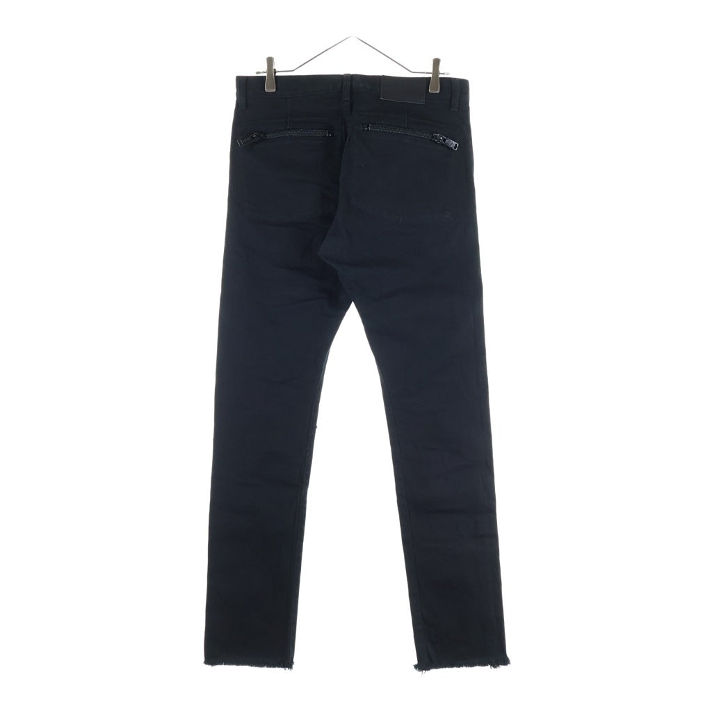 UNDERCOVER(アンダーカバー) 24AW カツラギストレッチリペアスリムパンツ ダメージ加工 コットンパンツ ブラック UP2D4502 レディース