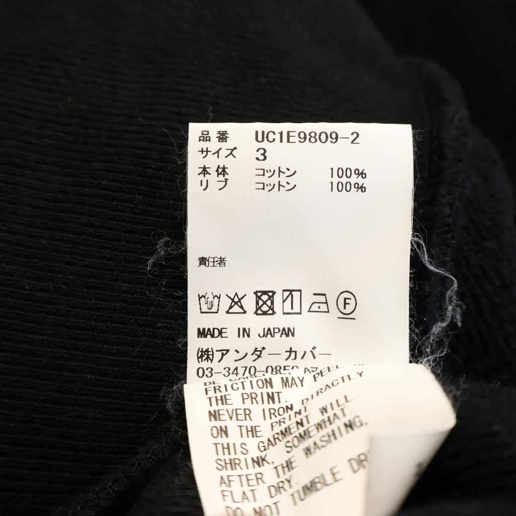 UNDERCOVER(アンダーカバー) 25SS EXCHANGE プルオーバー クルーネック 長袖 スウェット トレーナー ブラック UC1E9809-2