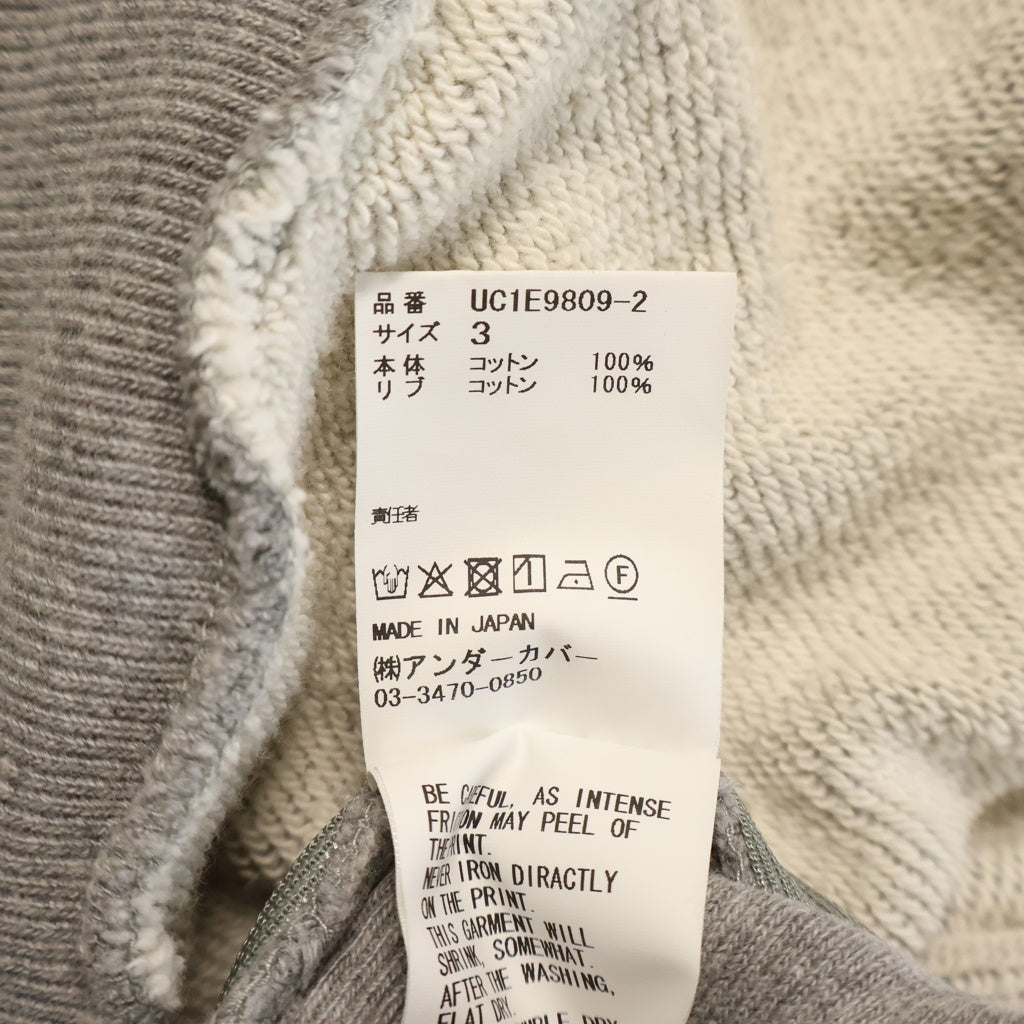 UNDERCOVER(アンダーカバー) 25SS EXCHANGE プルオーバー クルーネック 長袖 スウェット トレーナー グレー UC1E9809-2