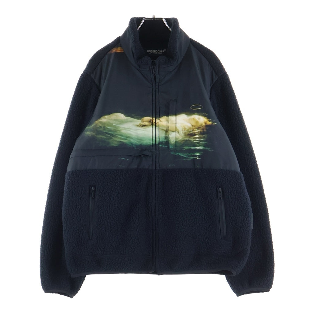 UNDERCOVER(アンダーカバー) 26AW POLARTEC ボアフリースブルゾン グラフィックプリント ブラック UC2E9205