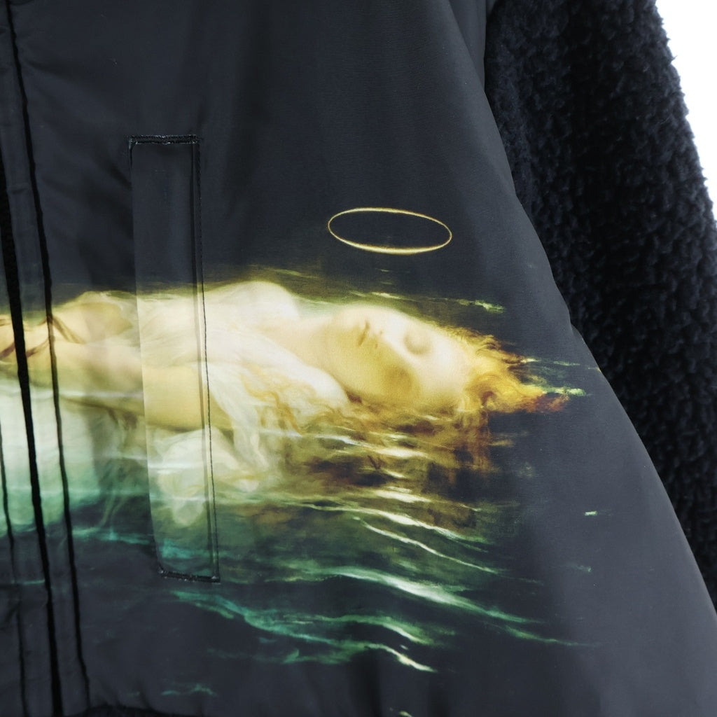 UNDERCOVER(アンダーカバー) 26AW POLARTEC ボアフリースブルゾン グラフィックプリント ブラック UC2E9205