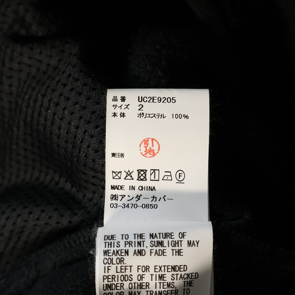 UNDERCOVER(アンダーカバー) 26AW POLARTEC ボアフリースブルゾン グラフィックプリント ブラック UC2E9205