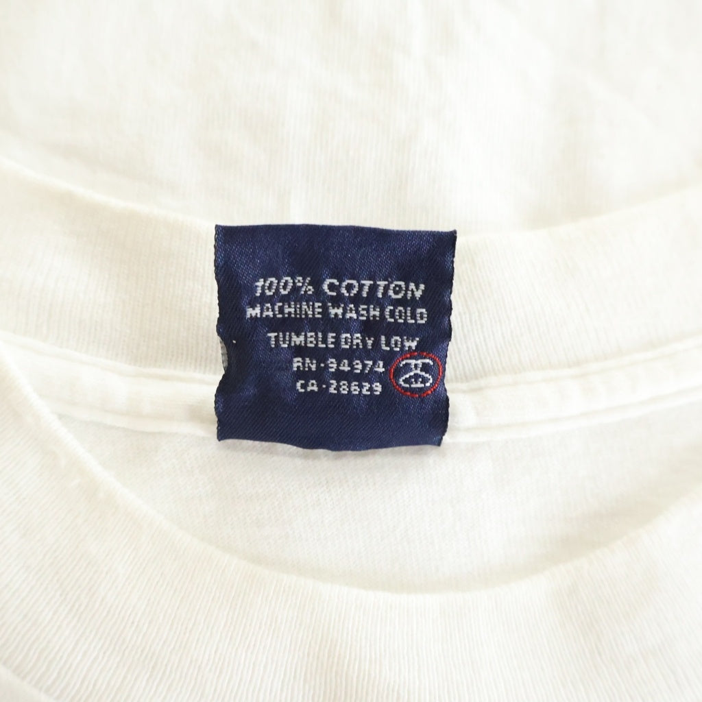 STUSSY(ステューシー) OLD フロントドラゴンプリント クルーネック半袖Tシャツ ショートスリーブカットソー ホワイト
