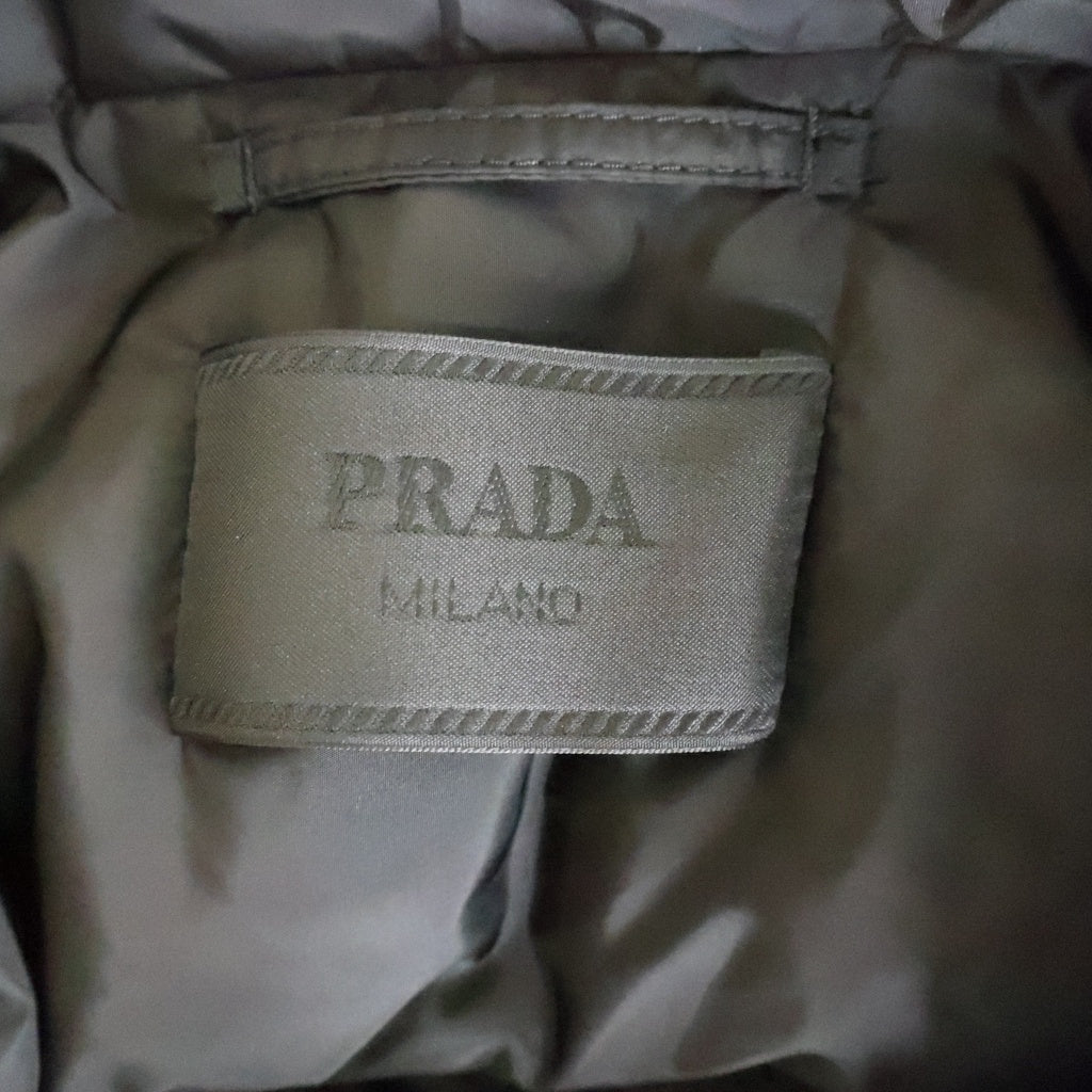 PRADA(プラダ) Re-Nylon 中綿 ナイロン ジップアップブルゾン ジャケット ブラック SGC912 1WQ9 F0002