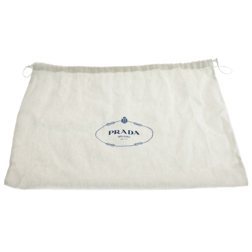 PRADA(プラダ) SECCHIELLO バケット ハンドバッグ ナイロン トライアングルロゴプレート ブラック ゴールド金具 1BE088 レディース