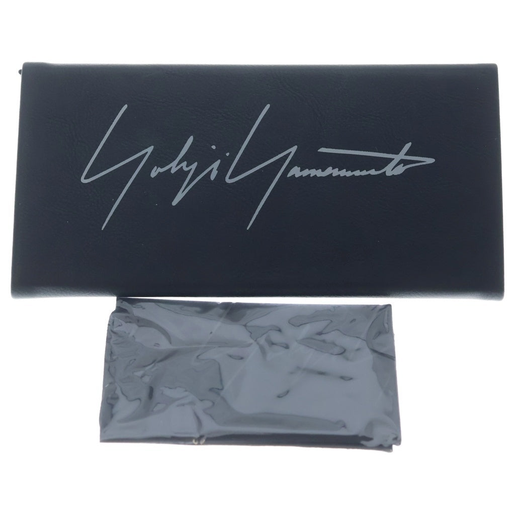 Yohji Yamamoto(ヨウジヤマモト) スクエア型 テンプルロゴ メガネ 眼鏡 アイウェア ブラック 19-0071-2