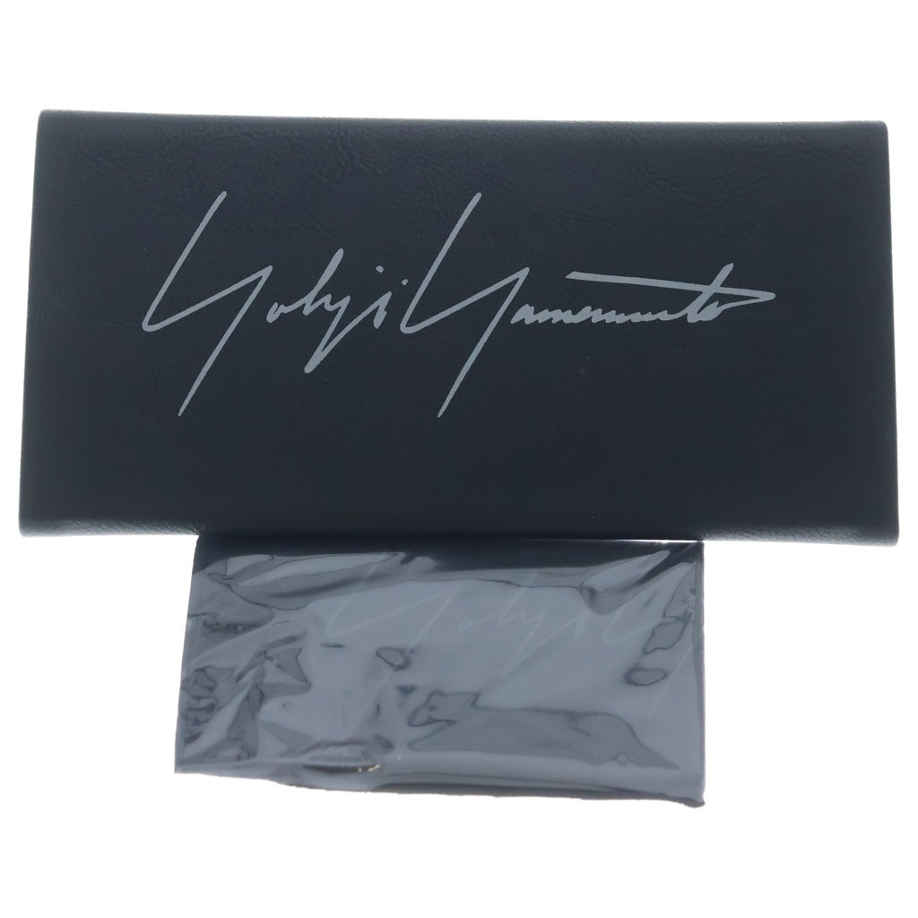 Yohji Yamamoto(ヨウジヤマモト) スクエア型 テンプルロゴ メガネ 眼鏡 アイウェア グレー/ブラウン 19-0071-3