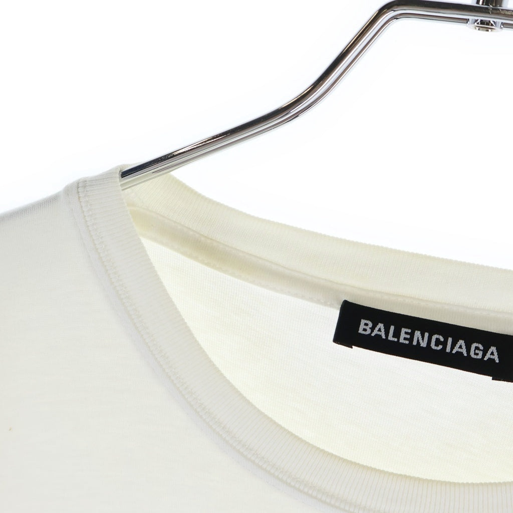 BALENCIAGA(バレンシアガ) 18SS BB MODE TEE フロントロゴ クルーネック半袖カットソー ホワイト 556150