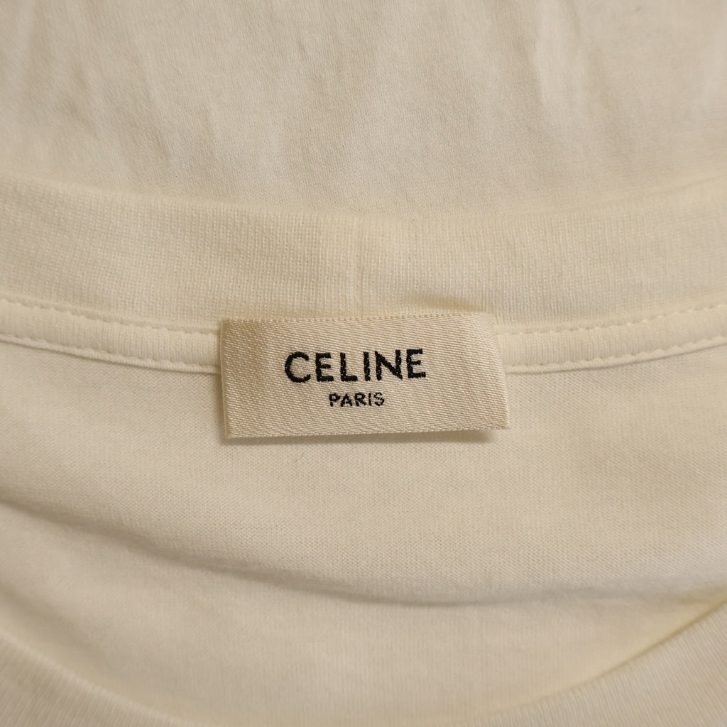 CELINE(セリーヌ) 22SS フロントロゴスタッズ クルーネック 半袖Tシャツ ホワイト 2X50C671Q