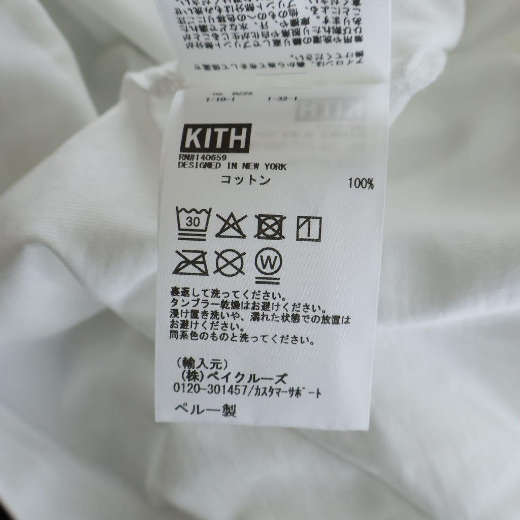 KITH(キス) ポケットロゴプリント クルーネック 半袖Tシャツ ホワイト