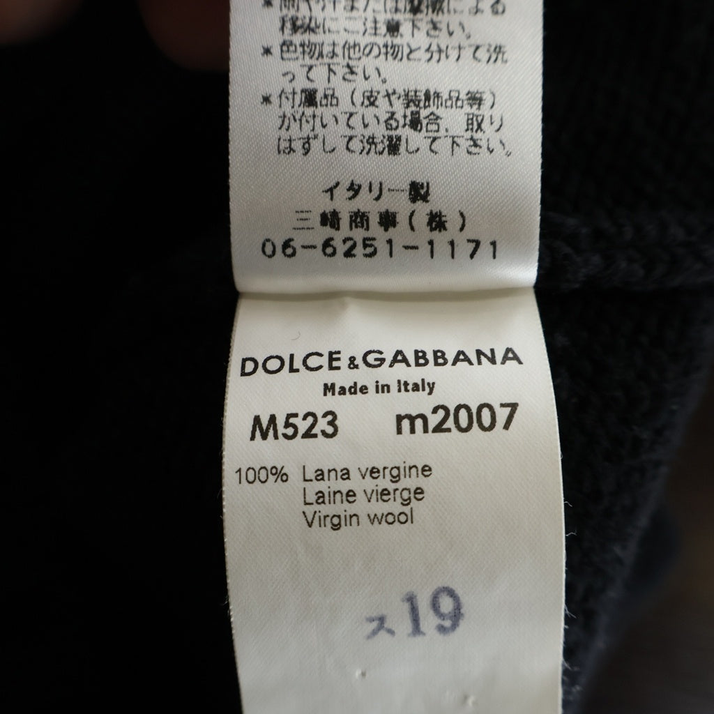 DOLCE & GABBANA(ドルチェアンドガッバーナ) ウール ハイネック 長袖ニット ブラック レディース M523 m2007