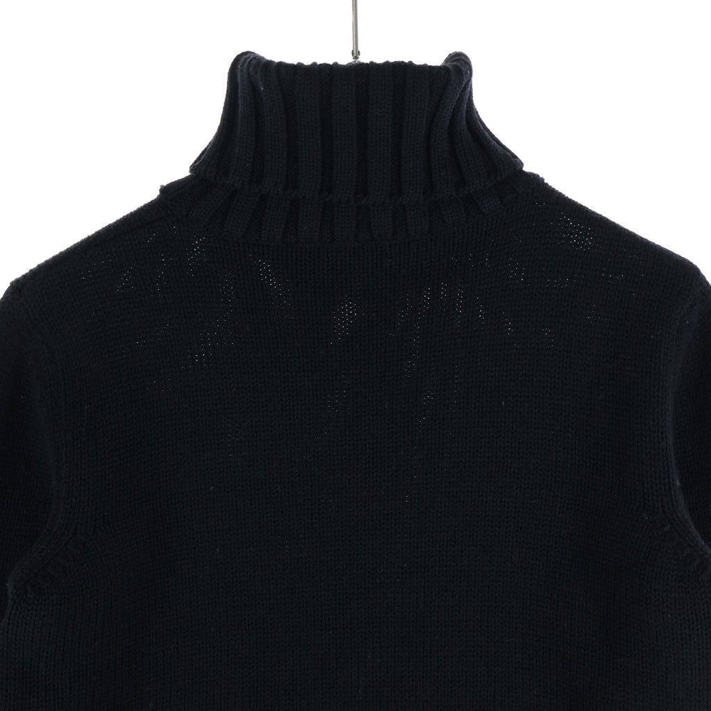 DOLCE & GABBANA(ドルチェアンドガッバーナ) ウール ハイネック 長袖ニット ブラック レディース M523 m2007