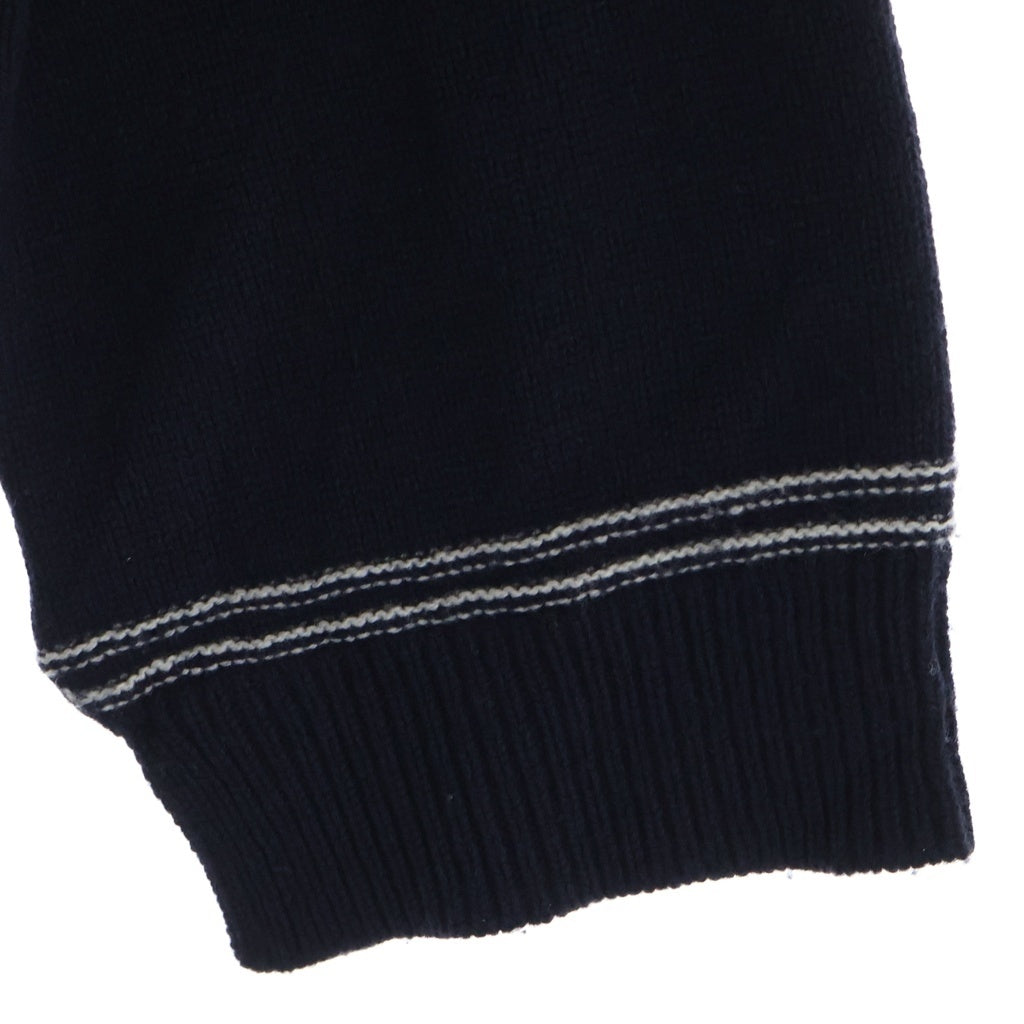 MARNI(マルニ) 24AW キモノスリーブ スリット ロゴニットカーディガン ネイビー レディース CDMD0309Q1