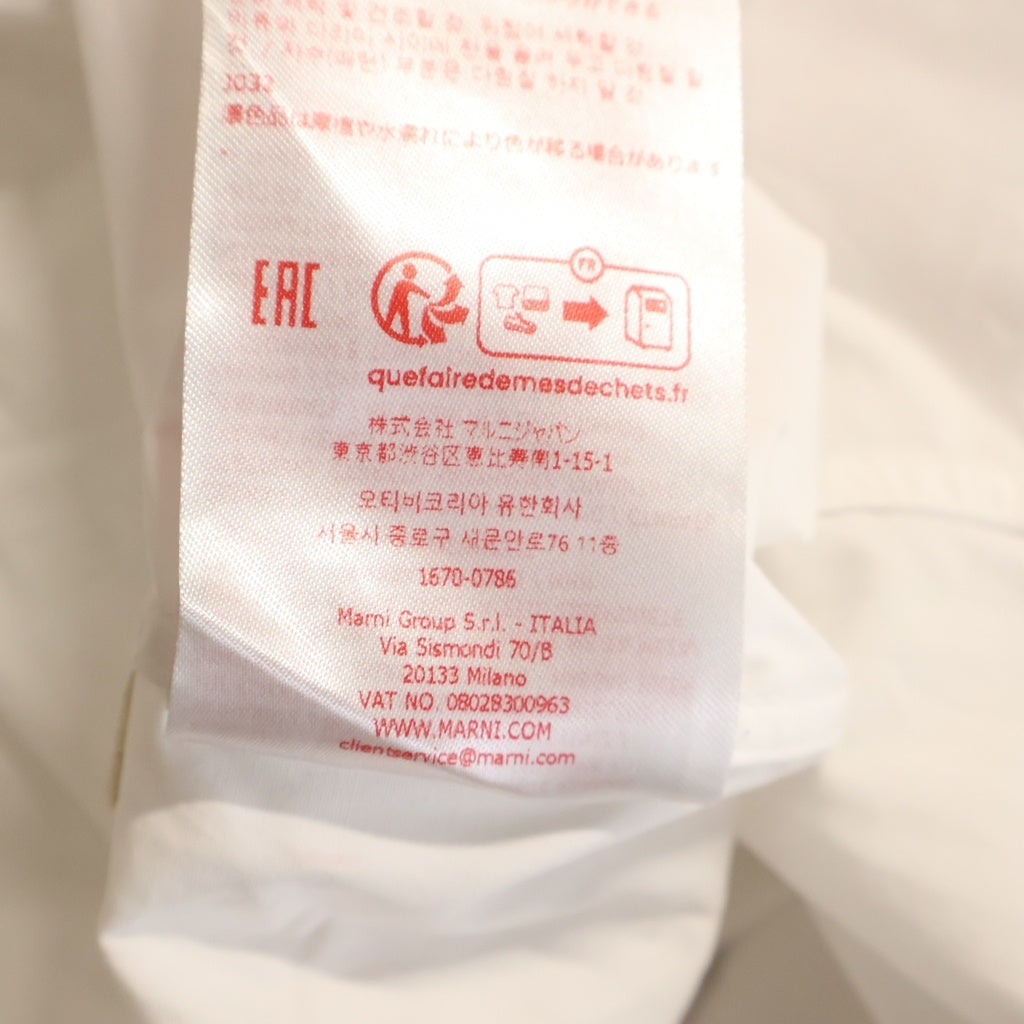MARNI(マルニ) COTTON POPLIN SHIRT コットン 刺繍 長袖シャツ ホワイト レディース CAMA0661S3