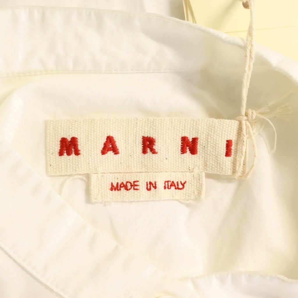 MARNI(マルニ) 25SS Cotton Poplin Shirt コットン 長袖シャツ ホワイト レディース CAMA0610UD