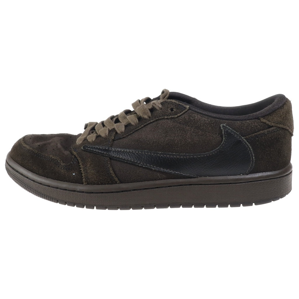NIKE(ナイキ) ×TRAVIS SCOTT AIR JORDAN 1 LOW OG SP VELVET BROWN トラヴィススコット エアジョーダン1 ベルベットブラウン ローカットスニーカー ブラウン US8.5/26.5cm DM7866-202