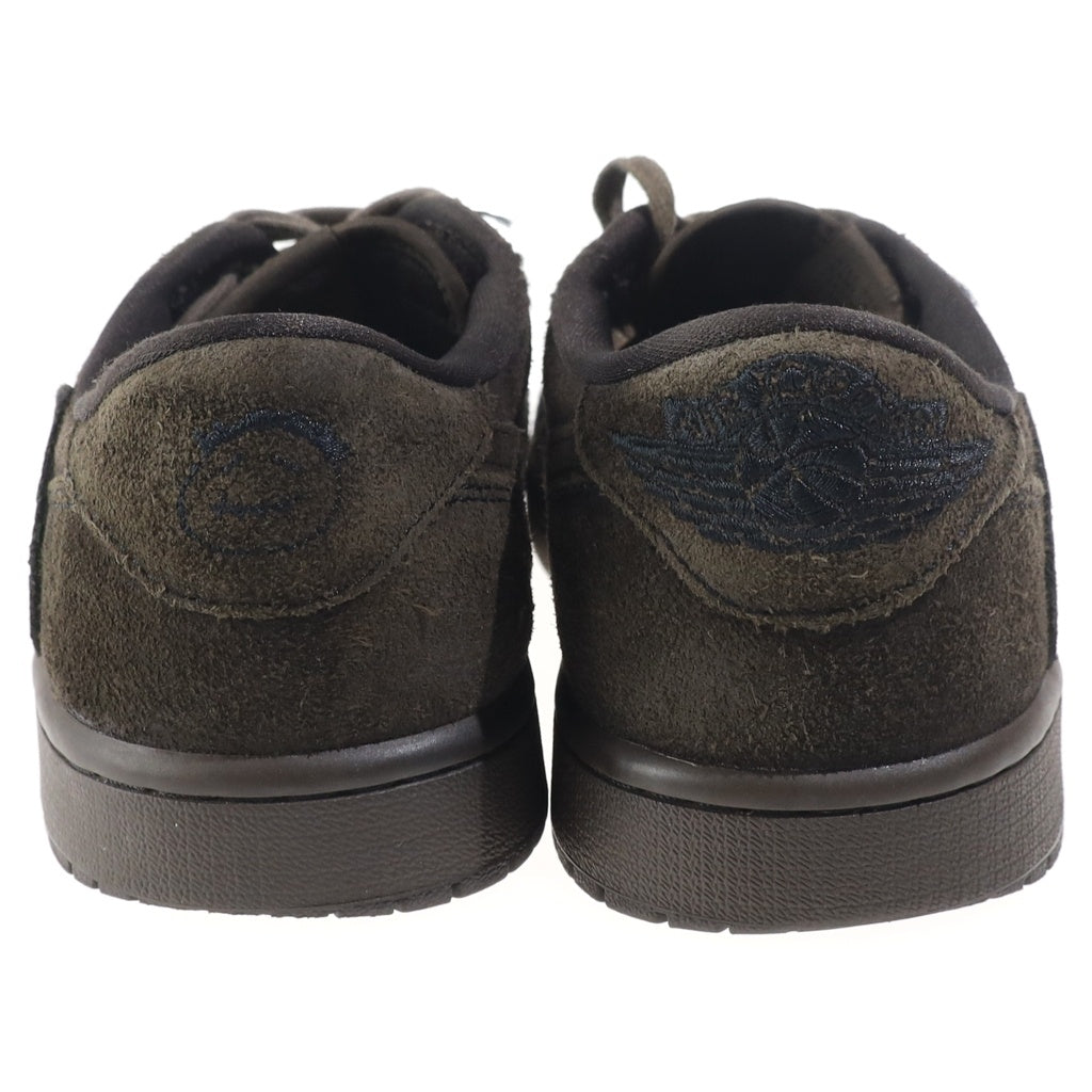 NIKE(ナイキ) ×TRAVIS SCOTT AIR JORDAN 1 LOW OG SP VELVET BROWN トラヴィススコット エアジョーダン1 ベルベットブラウン ローカットスニーカー ブラウン US8.5/26.5cm DM7866-202