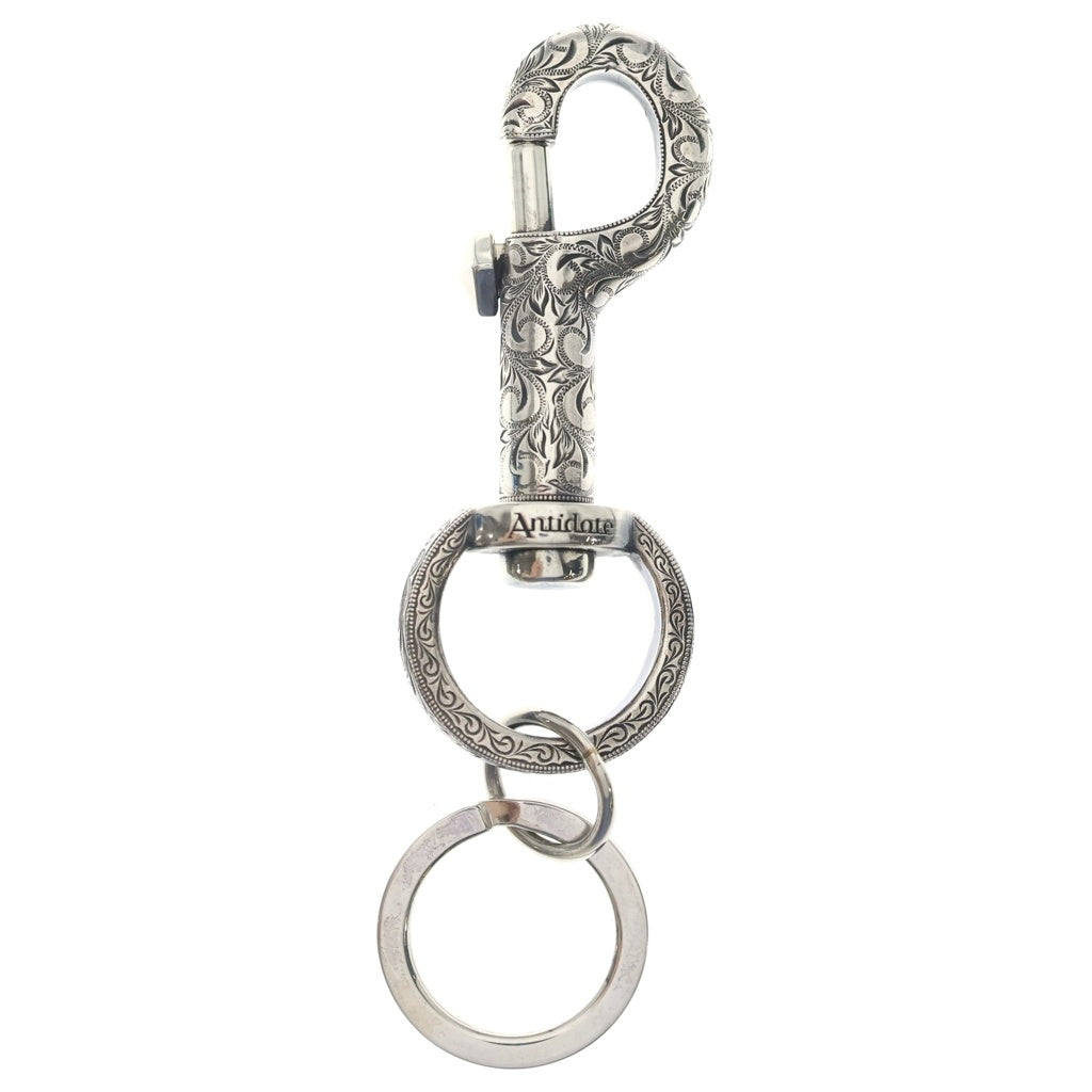 Antidote BUYERS CLUB(アンチドートバイヤーズクラブ) Engraved Key Ring Clip キーリング クリップ シルバー RX-303-SILVER-FREE