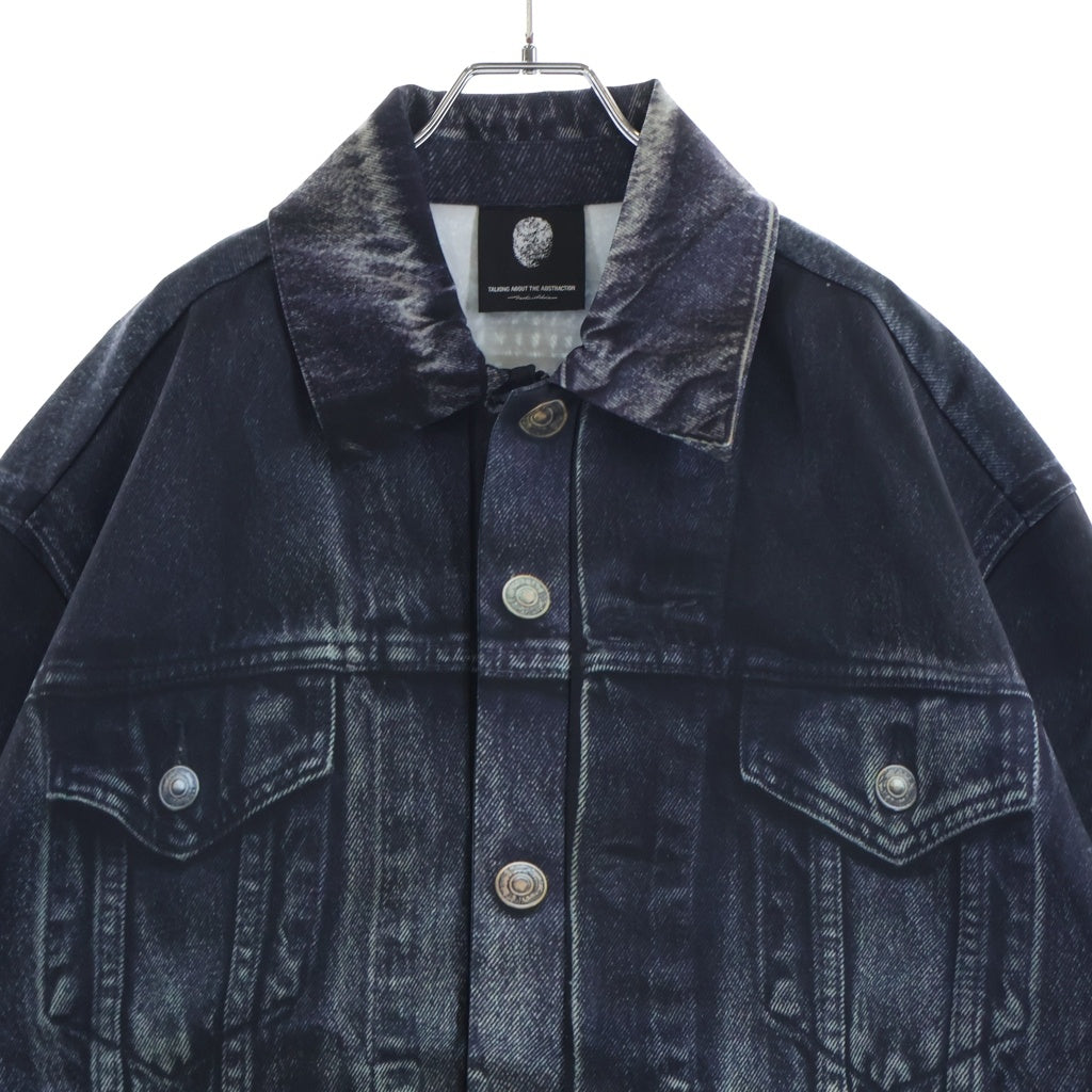 TALKING ABOUT THE ABSTRACTION(トーキング アバウト ザ アブストラクション) 2nd Type Denim Print Jacket デニム転写プリント ジャケット インディゴ NPT-J-002B