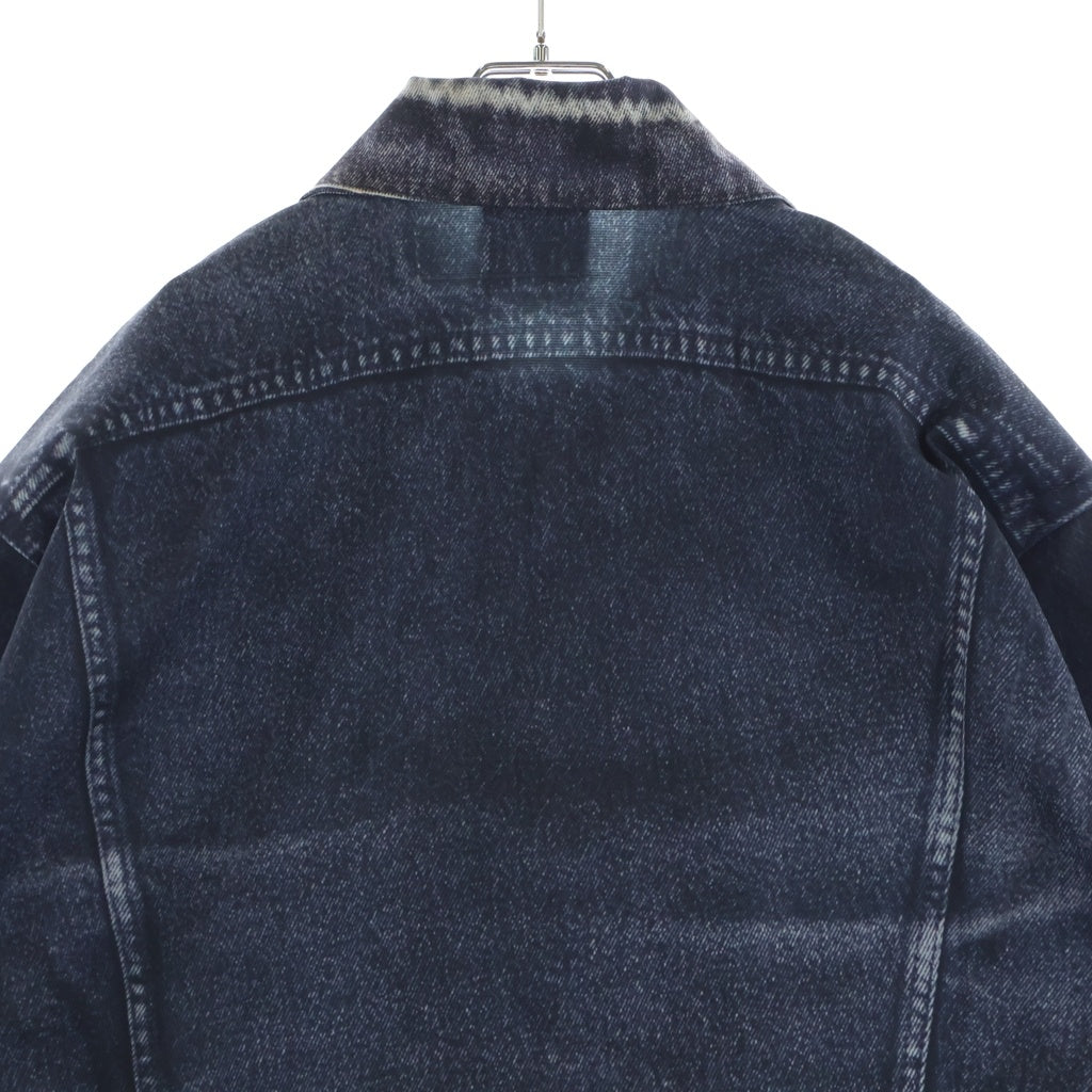 TALKING ABOUT THE ABSTRACTION(トーキング アバウト ザ アブストラクション) 2nd Type Denim Print Jacket デニム転写プリント ジャケット インディゴ NPT-J-002B