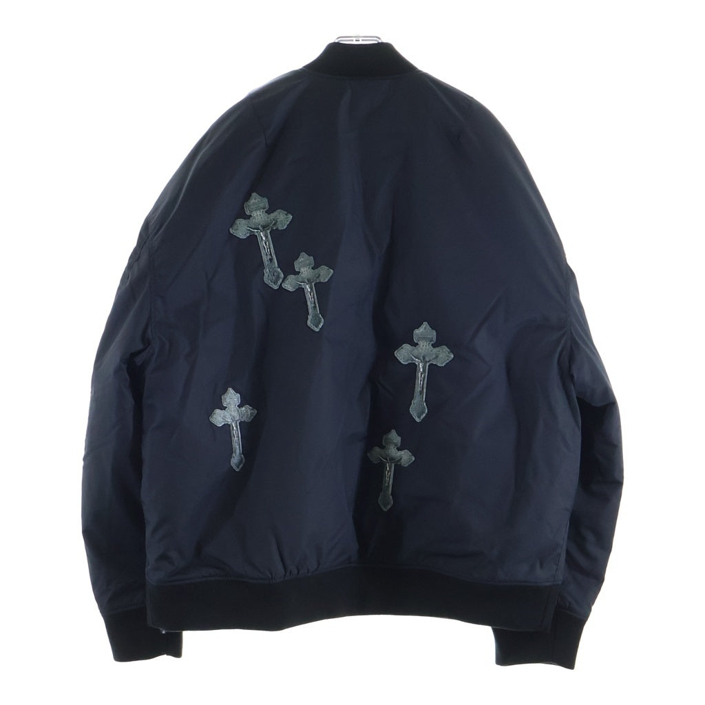 TALKING ABOUT THE ABSTRACTION(トーキング アバウト ザ アブストラクション) 3D CROSS PW MA-1 クロスパッチ ナイロン ボンバージャケット ネイビー 2526AW-J-005