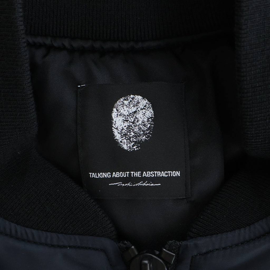 TALKING ABOUT THE ABSTRACTION(トーキング アバウト ザ アブストラクション) 3D CROSS PW MA-1 クロスパッチ ナイロン ボンバージャケット ネイビー 2526AW-J-005