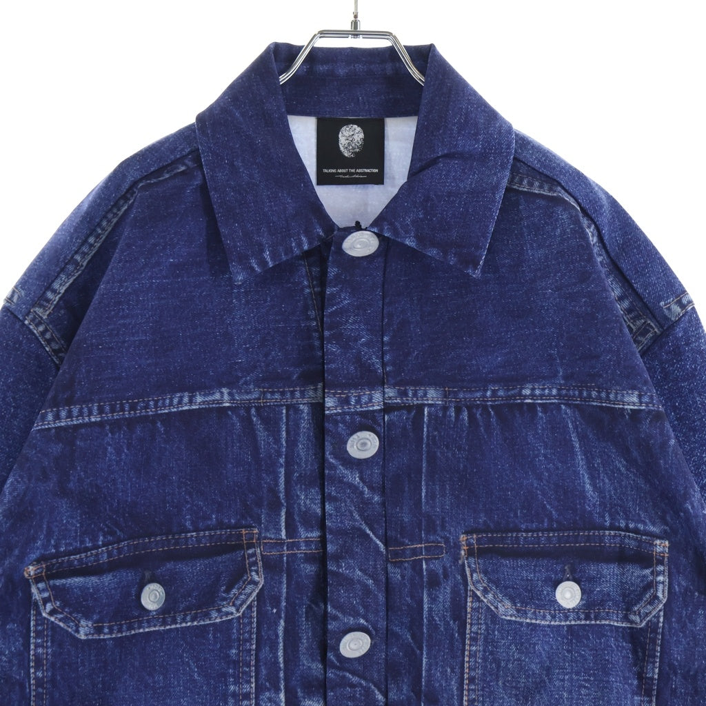 TALKING ABOUT THE ABSTRACTION(トーキング アバウト ザ アブストラクション) 2nd Type Denim Print Jacket デニム転写 ジャケット インディゴ NPT-J-002