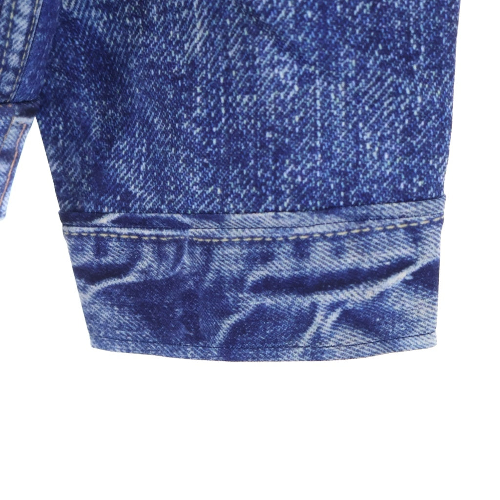 TALKING ABOUT THE ABSTRACTION(トーキング アバウト ザ アブストラクション) 2nd Type Denim Print Jacket デニム転写 ジャケット インディゴ NPT-J-002