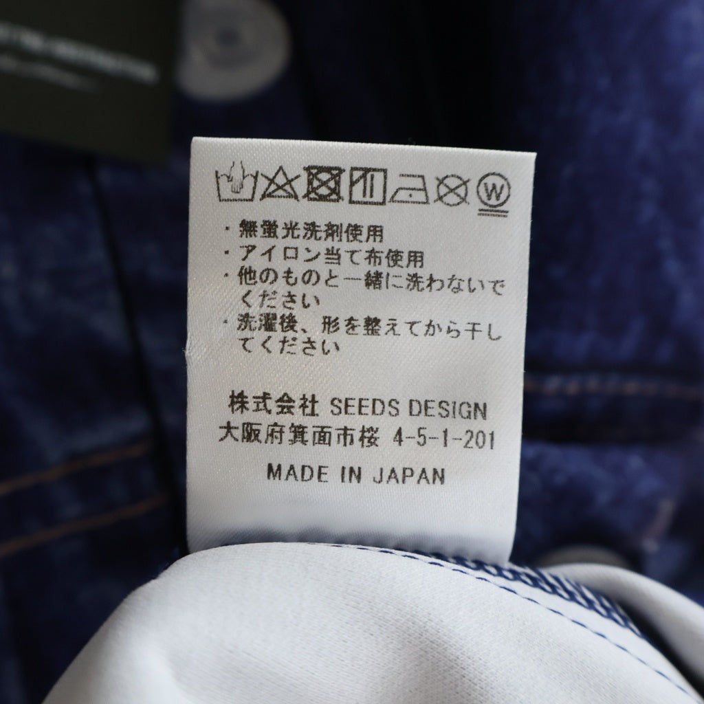 TALKING ABOUT THE ABSTRACTION(トーキング アバウト ザ アブストラクション) 2nd Type Denim Print Jacket デニム転写 ジャケット インディゴ NPT-J-002