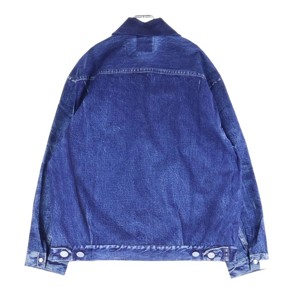 TALKING ABOUT THE ABSTRACTION(トーキング アバウト ザ アブストラクション) 2nd Type Denim Print Jacket デニム転写 ジャケット インディゴ NPT-J-002