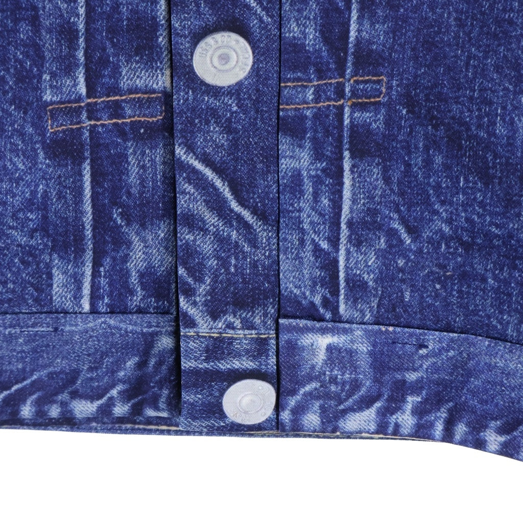 TALKING ABOUT THE ABSTRACTION(トーキング アバウト ザ アブストラクション) 2nd Type Denim Print Jacket デニム転写 ジャケット インディゴ NPT-J-002