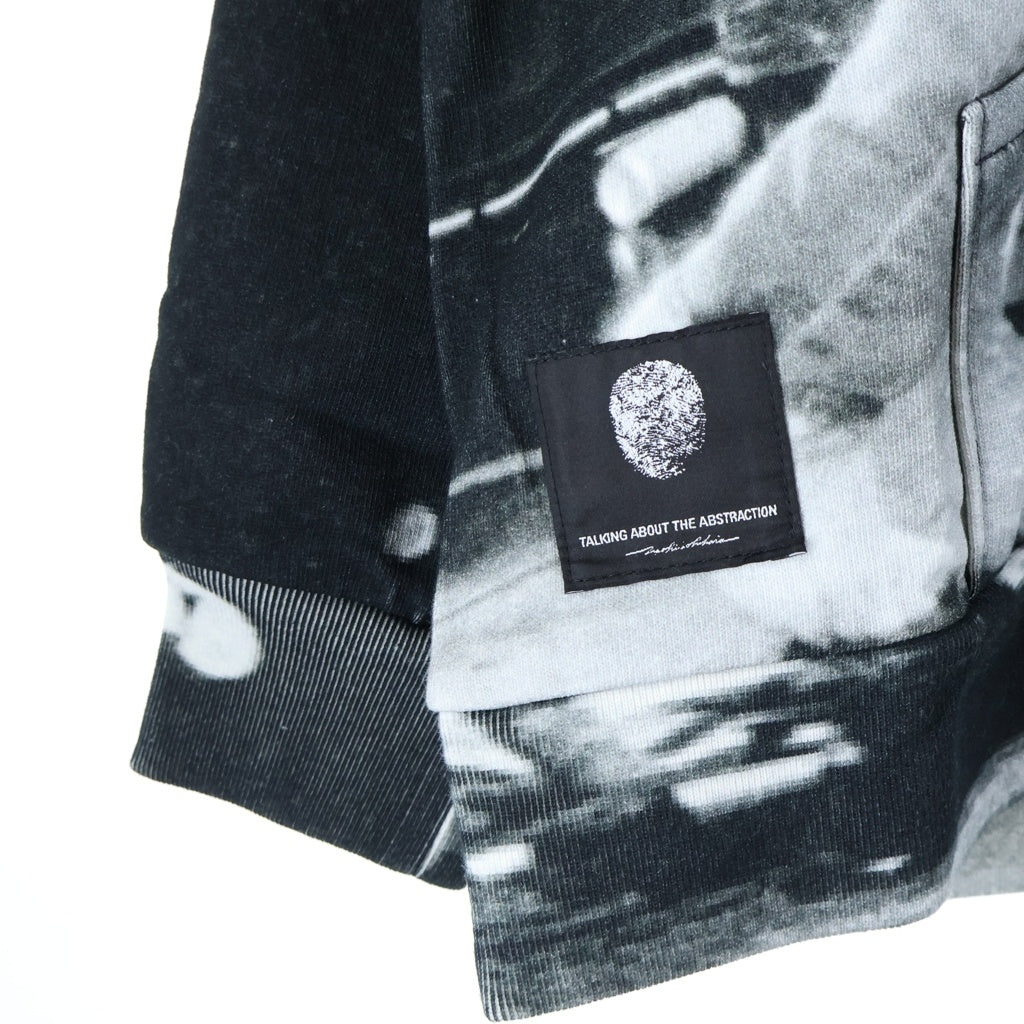 TALKING ABOUT THE ABSTRACTION(トーキング アバウト ザ アブストラクション) Chalse Photo Hoodie フォト総柄プリント プルオーバーパーカー ブラック SS-PPK-001B