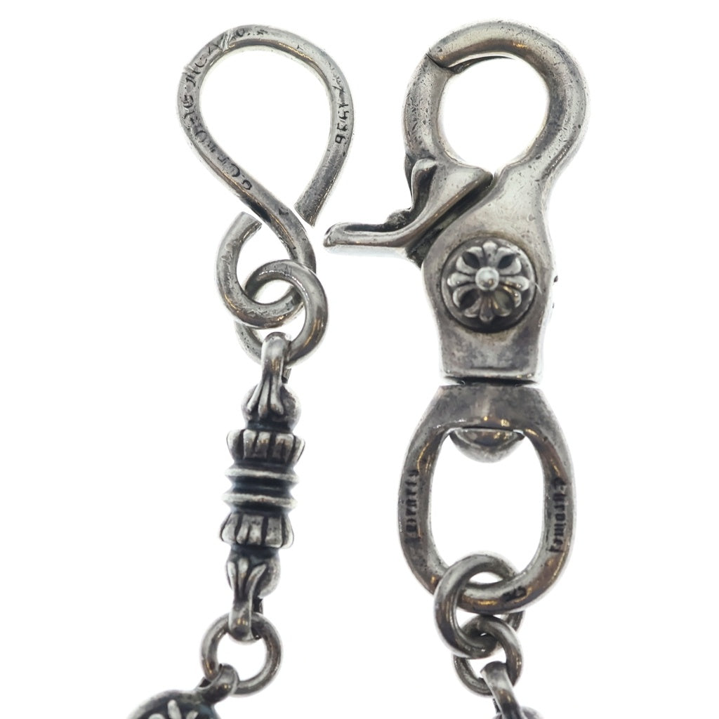 CHROME HEARTS(クロムハーツ) OLD 1CLIP BARREL CROSSBALL 8LINK オールド 1クリップ バレル リンク クロスボール ウォレットチェーン シルバー