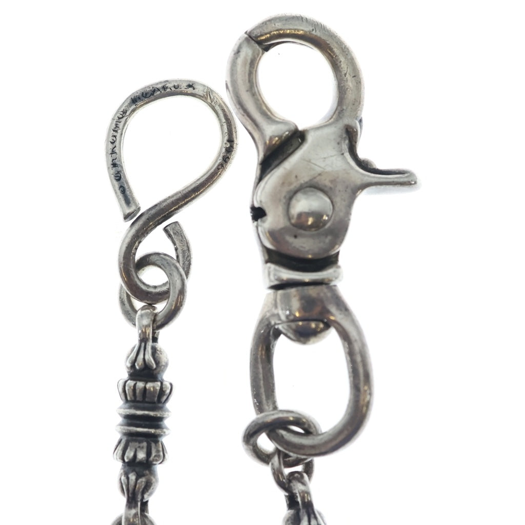 CHROME HEARTS(クロムハーツ) OLD 1CLIP BARREL CROSSBALL 8LINK オールド 1クリップ バレル リンク クロスボール ウォレットチェーン シルバー