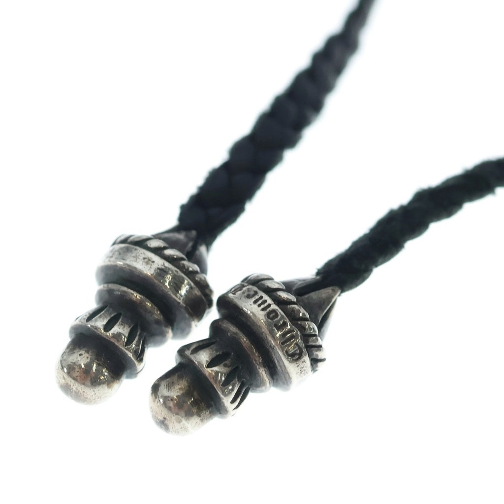 CHROME HEARTS(クロムハーツ) CH CRS SML CL スモールCHクロス レザーブレイド ネックレス SV925 シルバー/ブラック BCA217