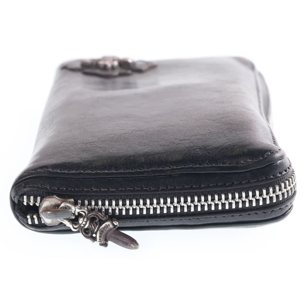 CHROME HEARTS(クロムハーツ) RC F ZP2 フィリグリープラス装飾 ラウンドジップレザーロングウォレット 財布 ブラック
