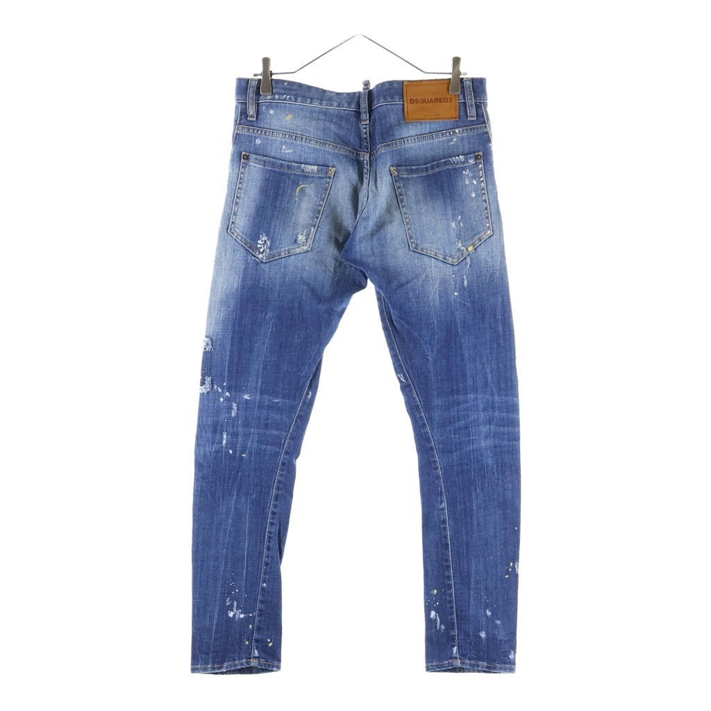DSQUARED2(ディースクエアード) Sexy Twist Jean セクシー ツイスト ダメージ加工 スキニージーンズ デニムパンツ インディゴ S74LB0082 S30342